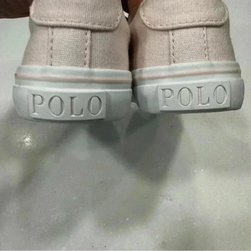 Polo Ralph Lauren Toddler Girls Sneakers Size 9 Pink & White